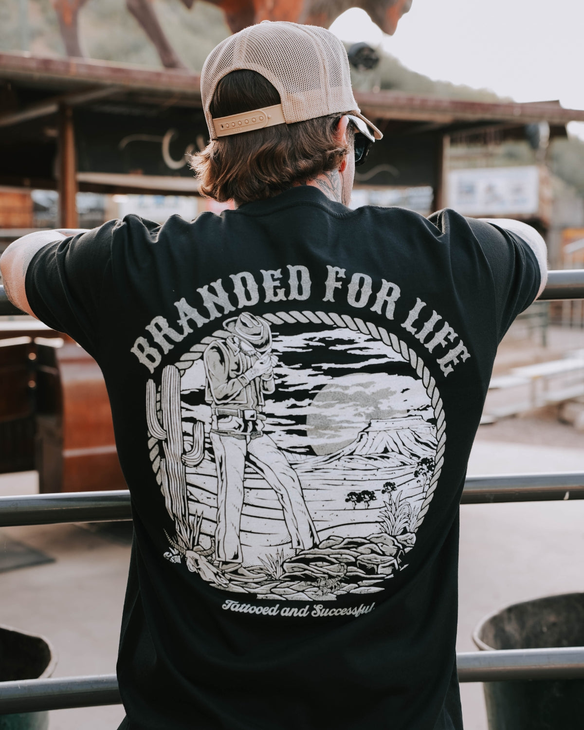Branded For Life Tee- Blk/White